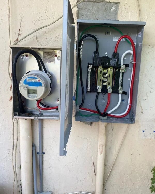 New electrical panel and meter installed by Volta